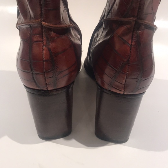 Leather Croco boots - Picture 6 of 10